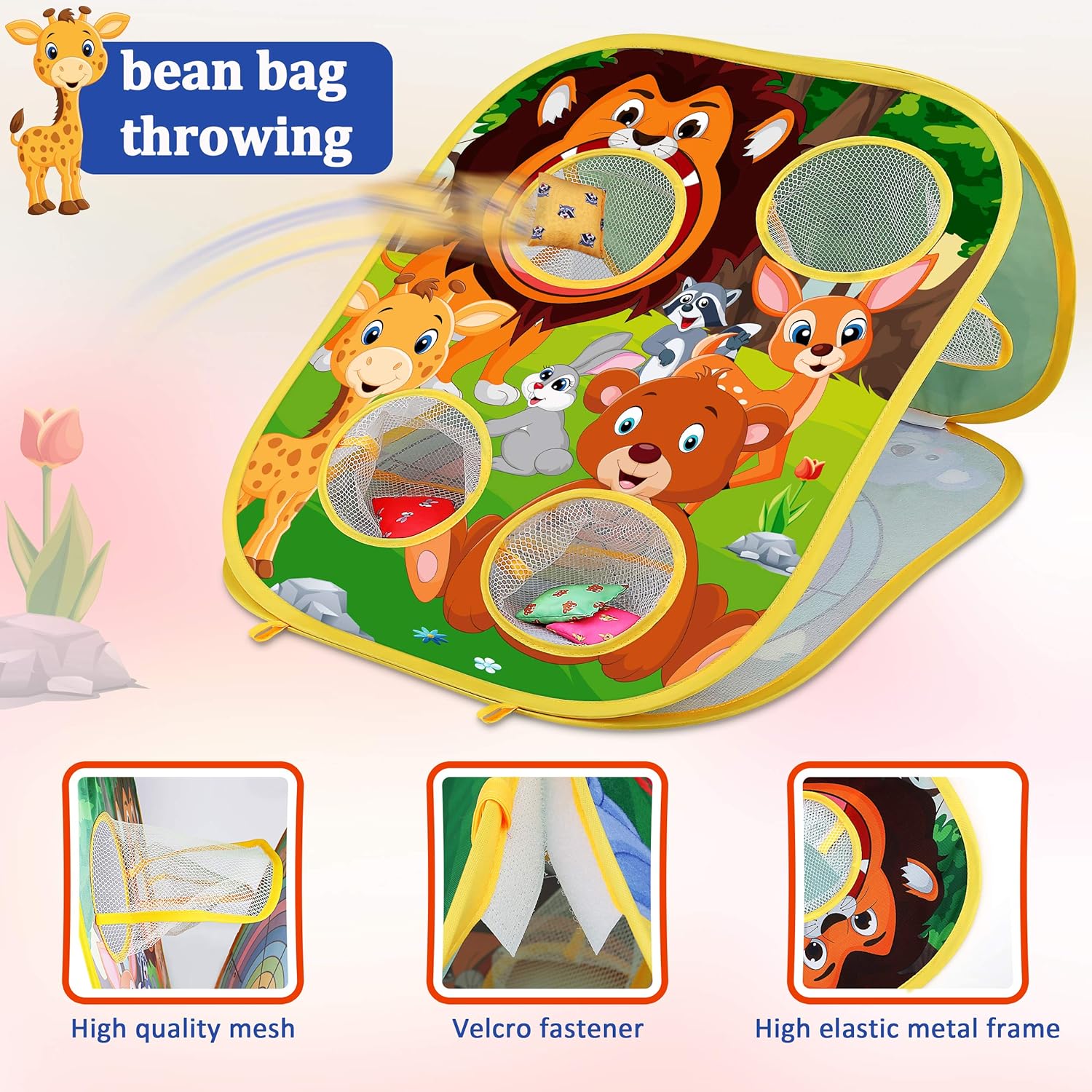 Dieren werp spel | bean bag toss buitenspel voor kinderen & familiefeest 3-6 jaar