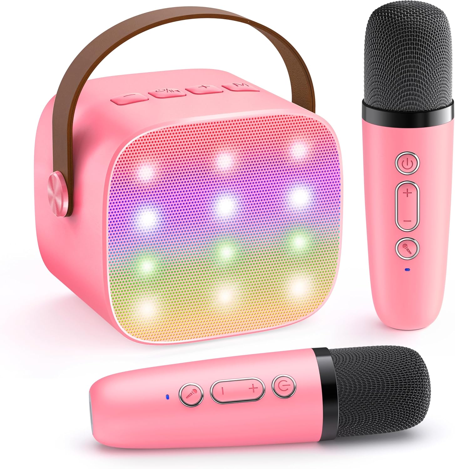 Mini karaoke machine | Bluetooth speaker met 2 draadloze microfoons