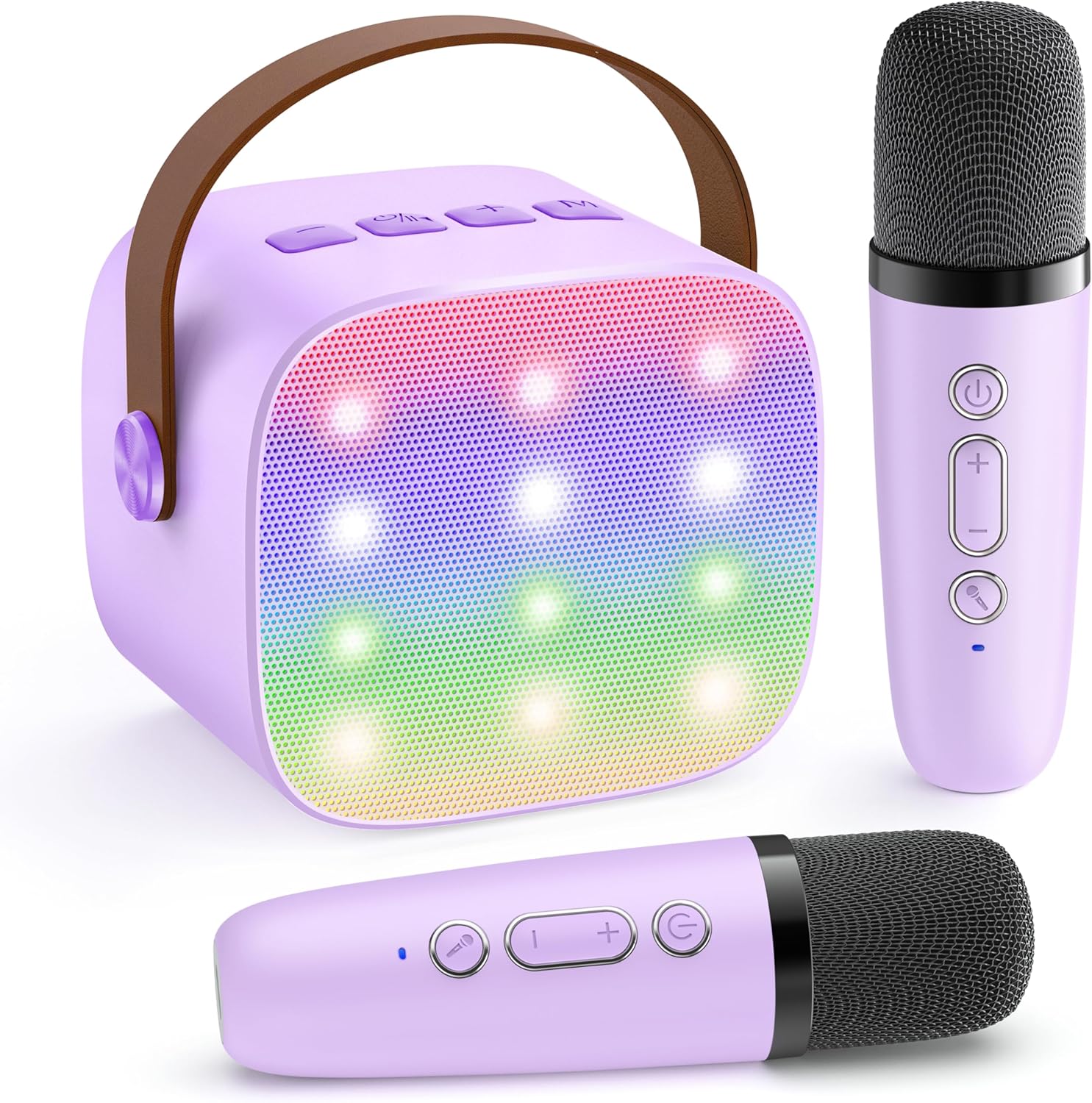 Mini karaoke machine | Bluetooth speaker met 2 draadloze microfoons
