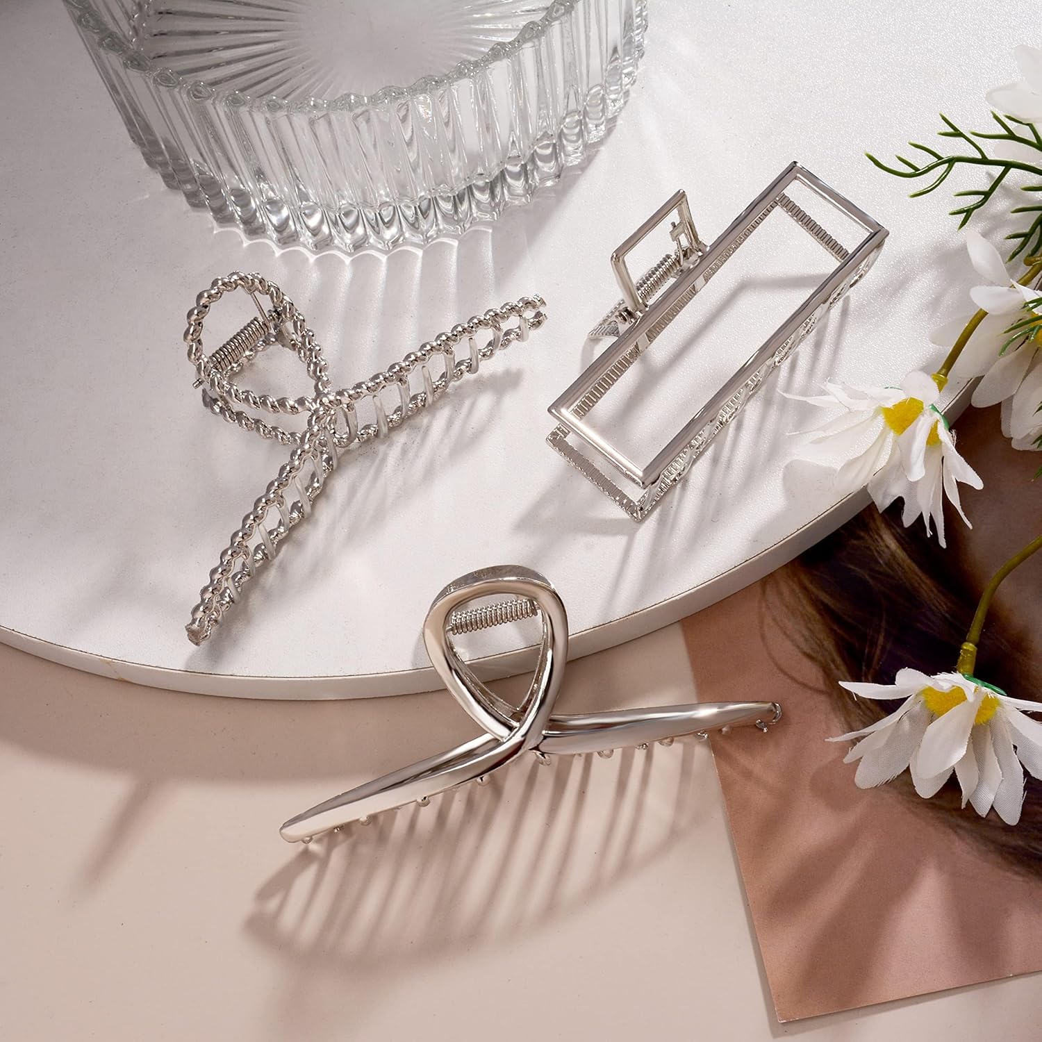 3 stuks spinnenweb schedel haarclips | Grote zwarte haaraccessoires