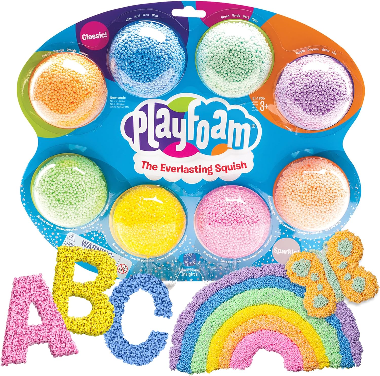 Playfoam 8-Pack | Sensorische Fidget Speelgoed voor Kids 3+ | Niet-toxische Creatieve Speelfoam | Kerstvulling voor Jongens & Meisjes