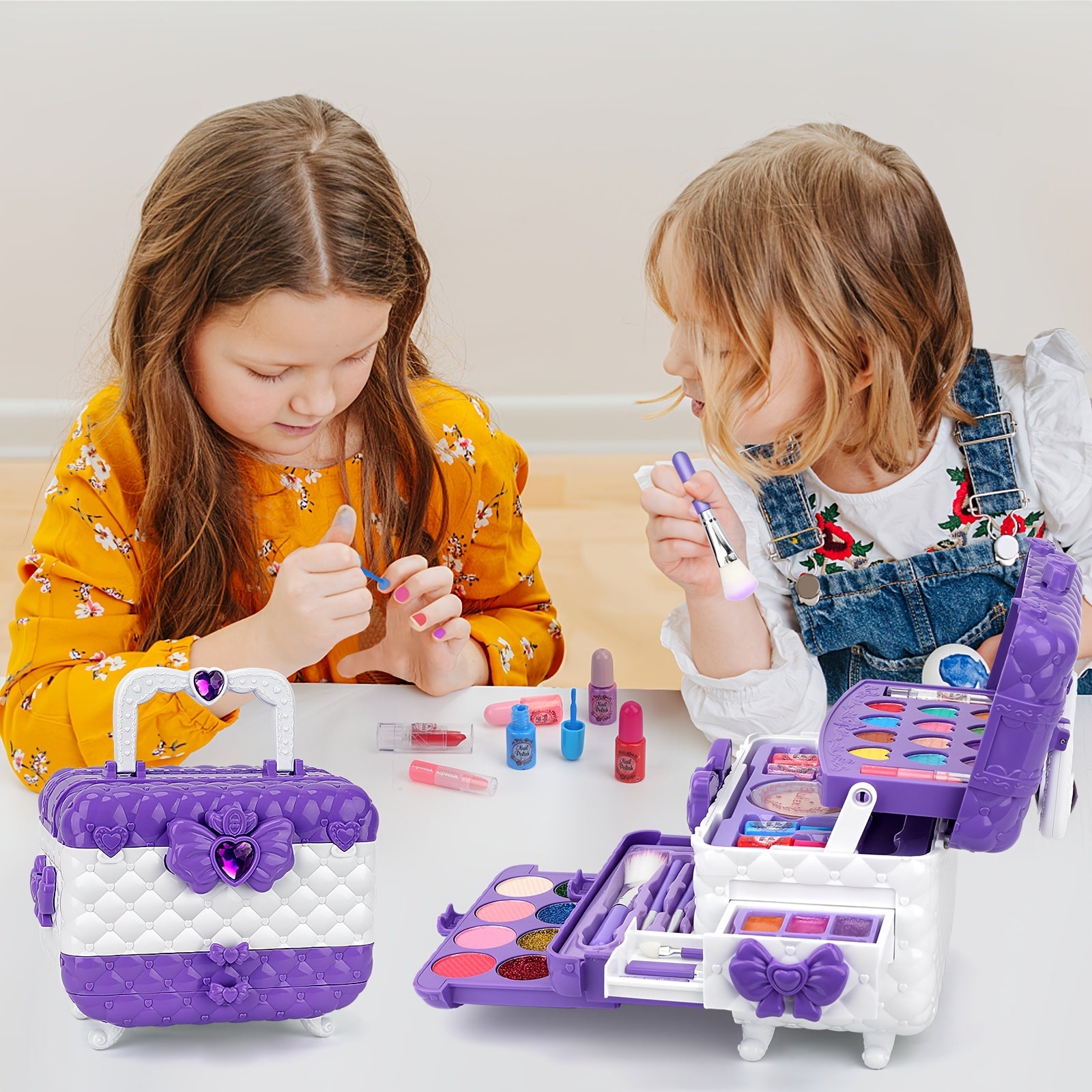 54-Delige Make-up Set voor Meisjes - Afwasbare Make-up en Realistisch Speelgoed - Verjaardags-, Kerst- & Halloweencadeau