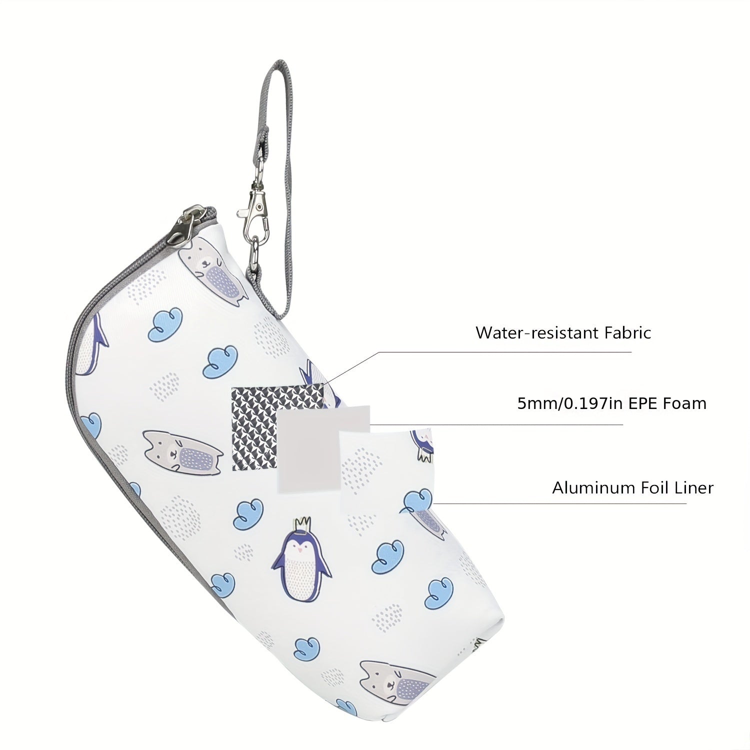 All-Terrain Geïsoleerde Mama Reistas | Compacte Tas met Soepel Rollende Wieltjes