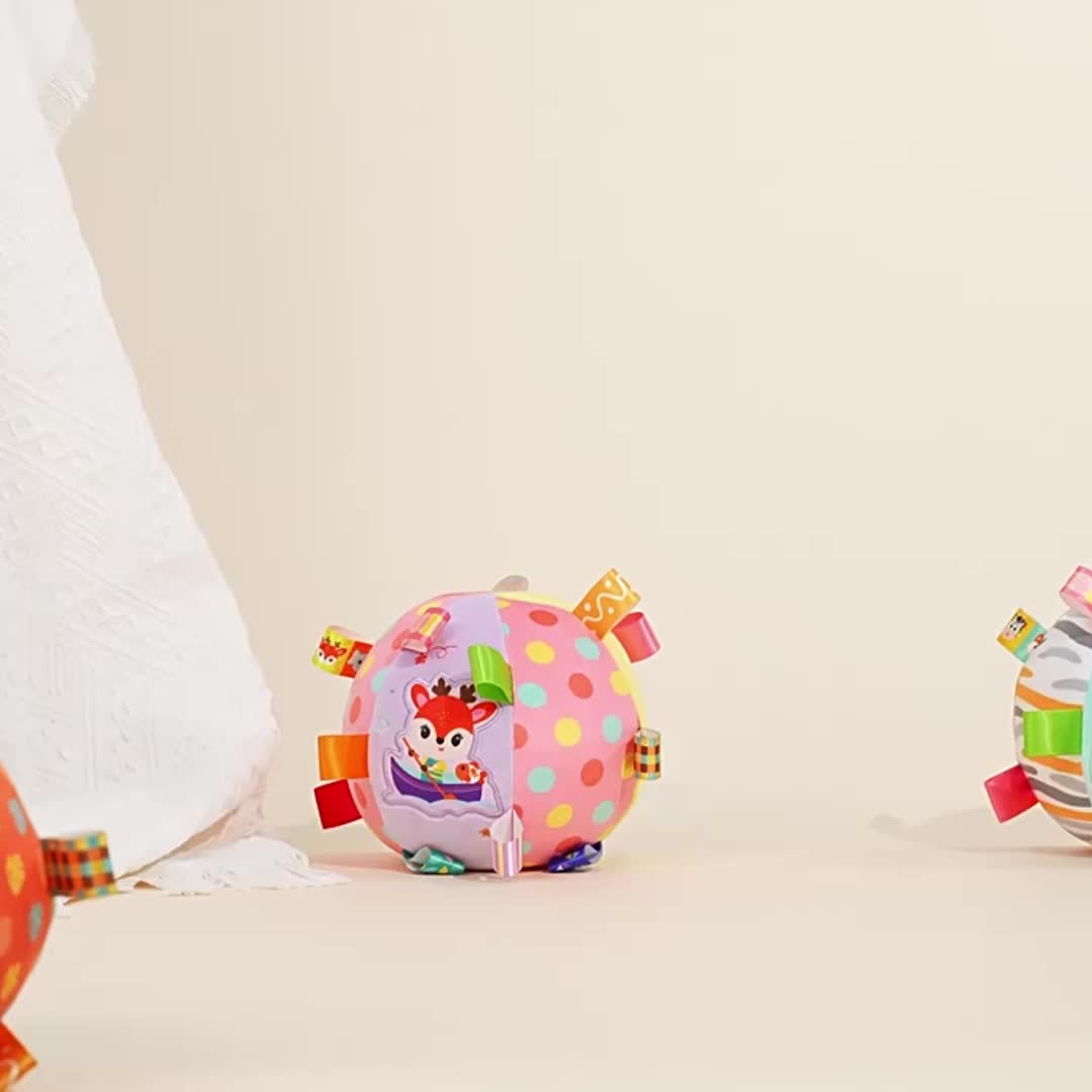 Babygrijpbal|Zachte pluche rammelaar – Baby cadeau