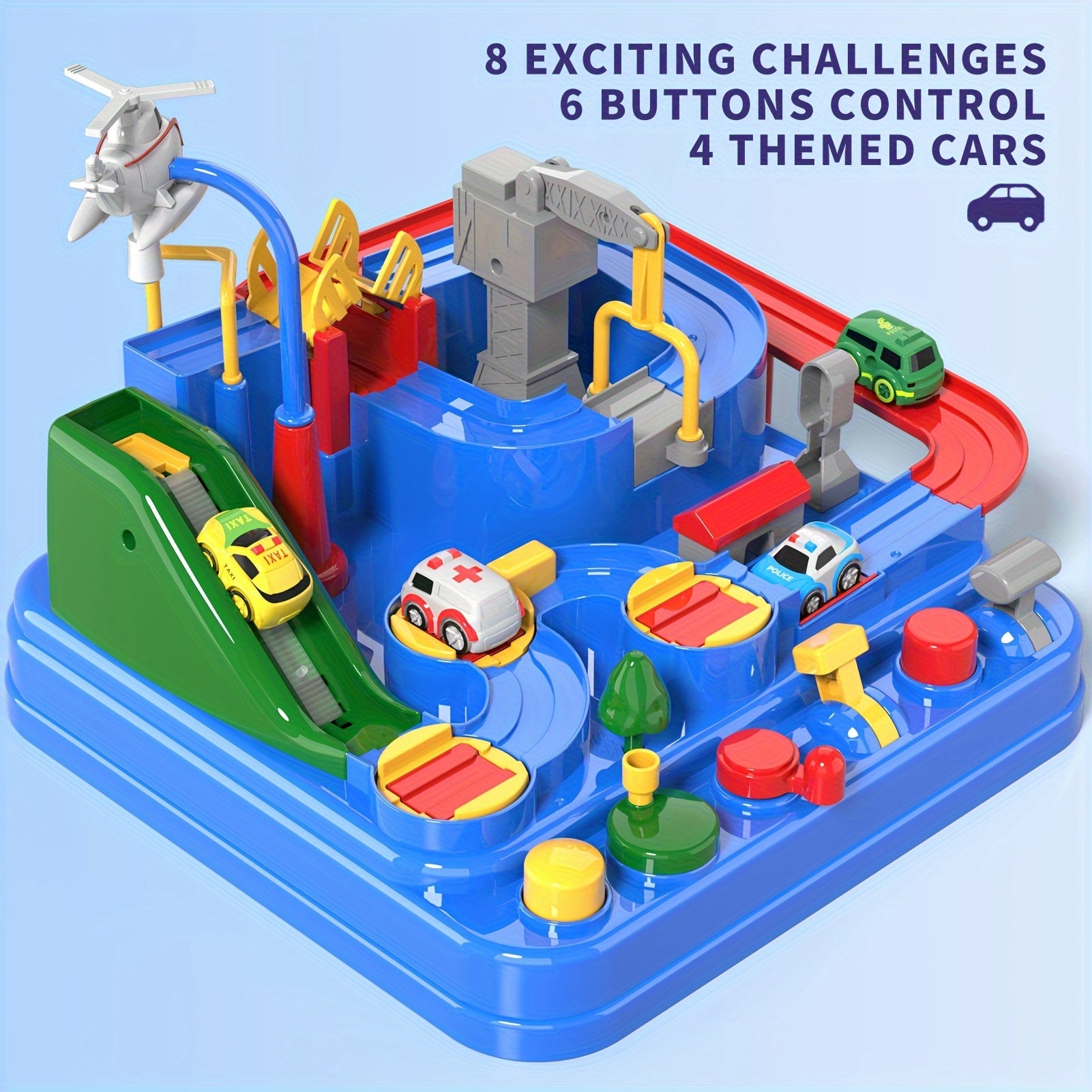 Racebaan Speelgoed voor Peuters | Auto Reddingsavontuur, Educatief Speelgoed voor Kleuters, Perfect Cadeau voor Kerst & Halloween