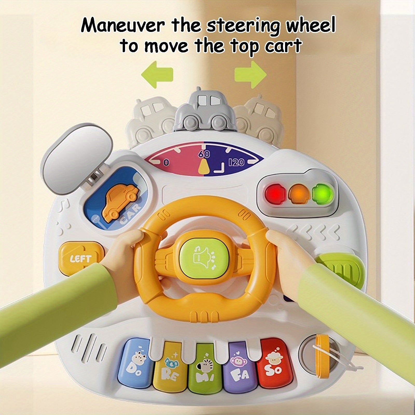 Interactief Stuur Speelgoed voor Kinderen | Muziek & Educatieve Spelletjes | Motoriek & Coördinatie Ontwikkeling