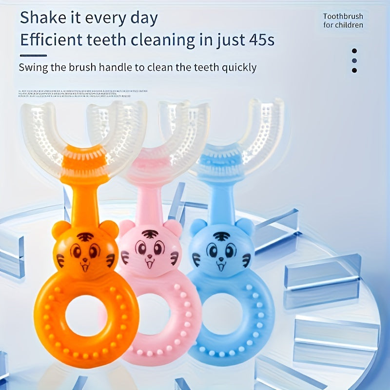 Zachte U-vormige Tandenborstel | Zacht, alcoholvrij (0-12 jaar), schattig dierendesign