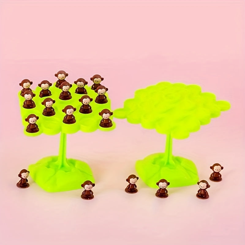 1 st Monkey Balance Boom | Dubbelzijdig Stappelspel voor Evenwicht voor Ouders en Kinderen, Indoor Spelletjes