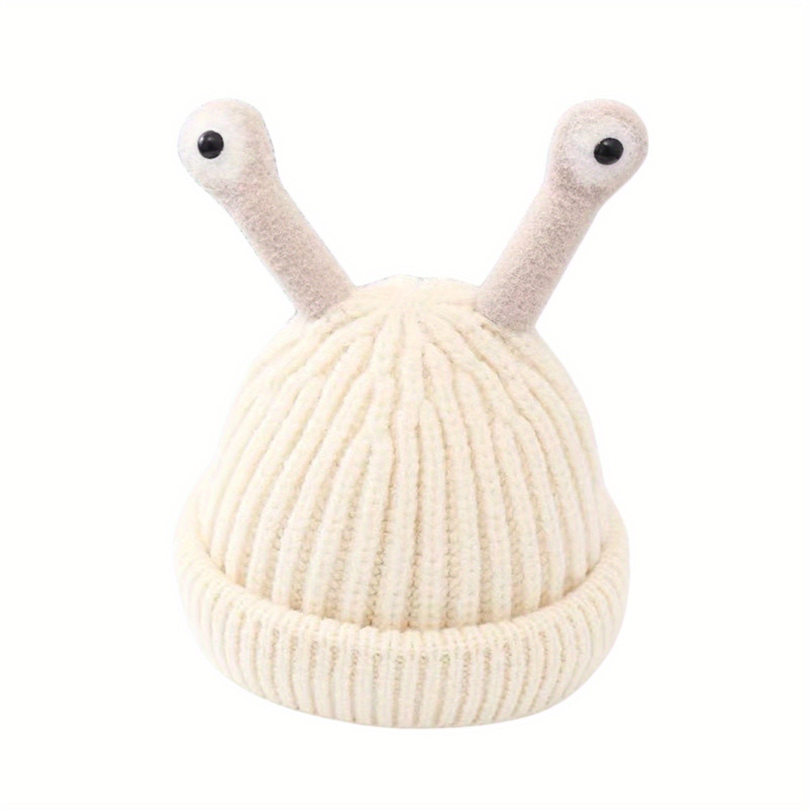 Grappige Muts met Slakkenoogjes voor Baby en Peuter - Warme Gebreide Beanie voor Kinderen 0-3 Jaar Jongens en Meisjes - Accessoire Hiver Bébé