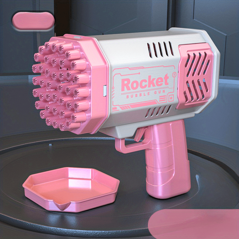 Pistool met 40 Bubbels | Elektrisch Draagbaar Automatisch Bubbelpistool met LED voor Stressverlichting voor Jongens en Meisjes