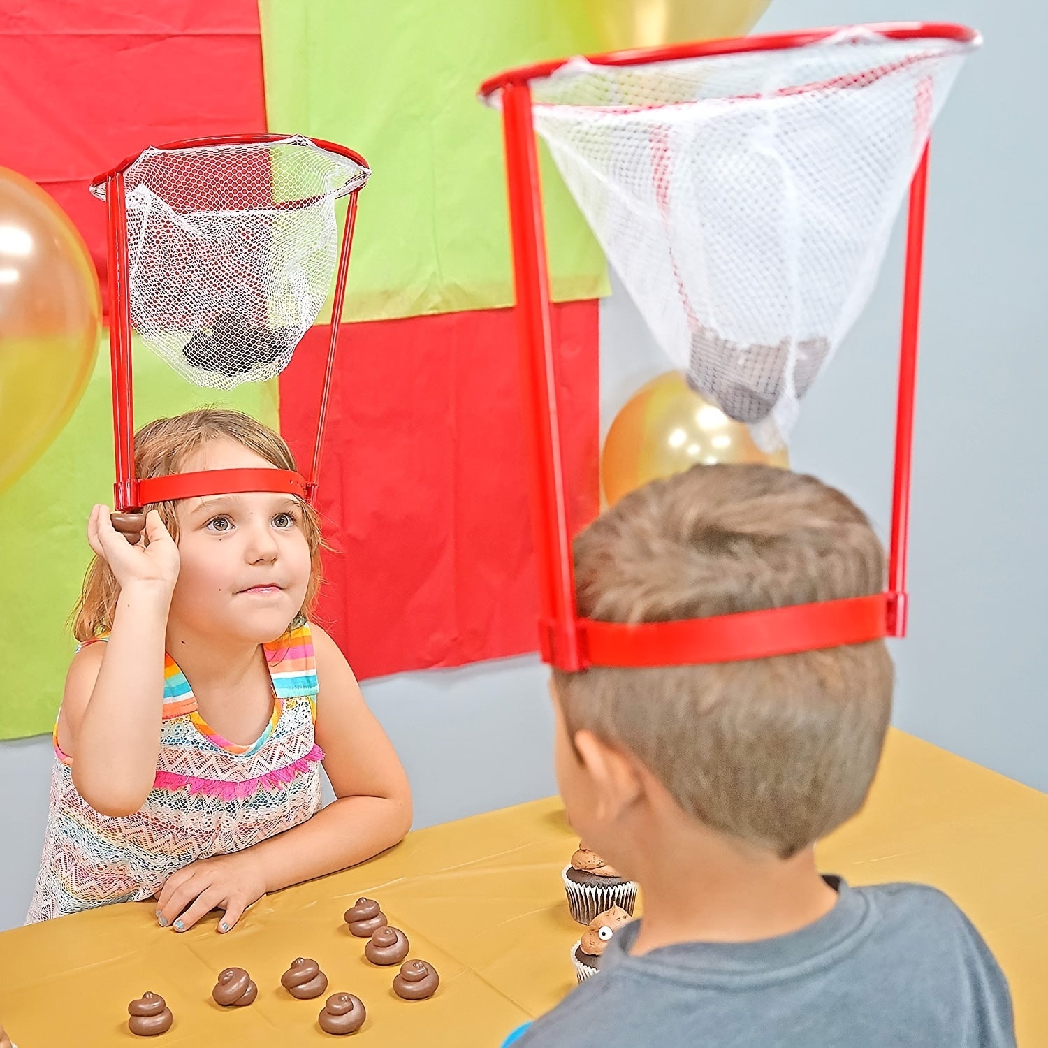 1 Frame 20 Ballen Hoepel Wedstrijd | Hoofd Top Poep | Kerst Gag Cadeau Hoepel Ballenspel | Feest & Carnavalsplezier