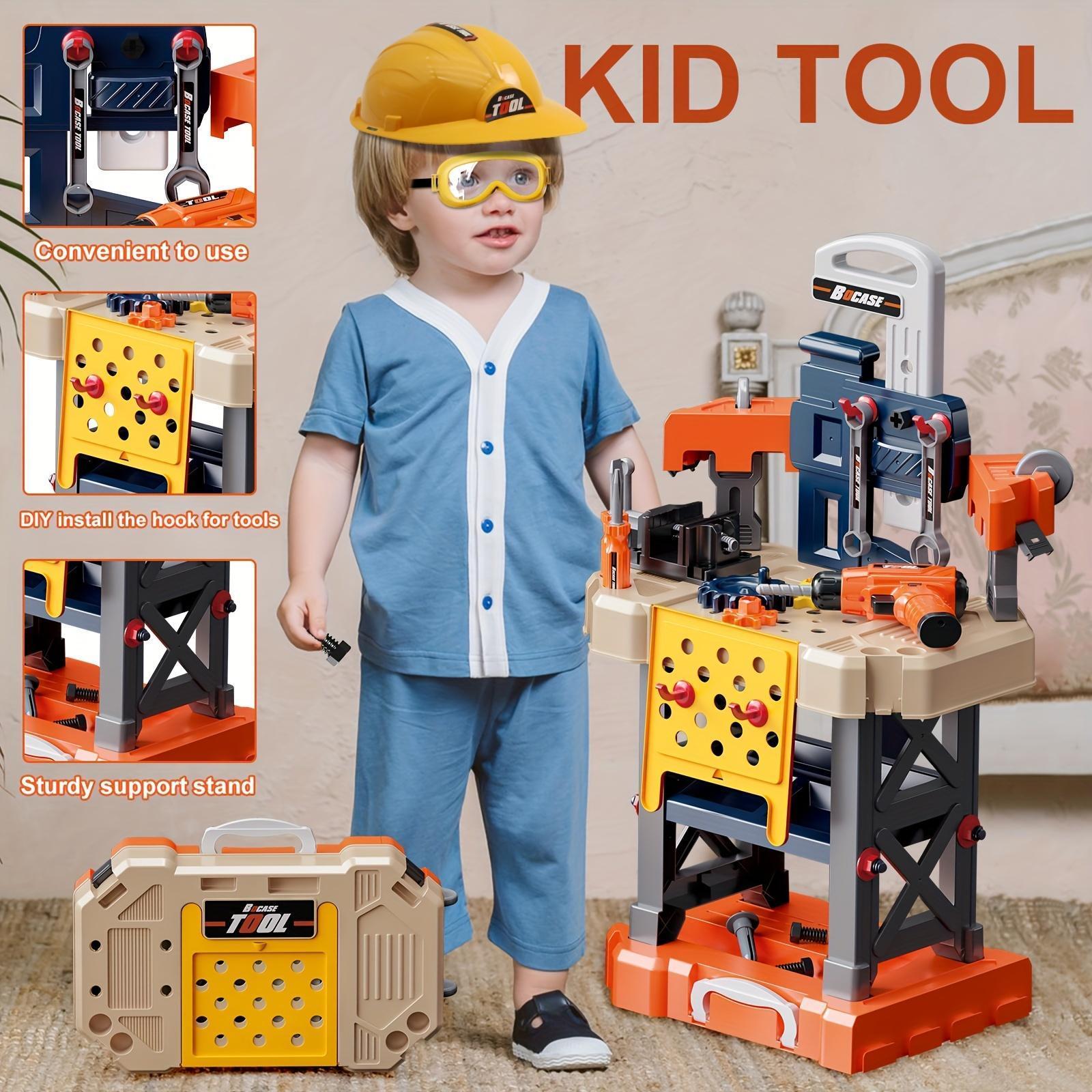 Kindergereedschapsset Transformeerbaar | Simulatie Reparatiebank – Educatief Cadeau voor Jongens & Meisjes 3+ Jaar