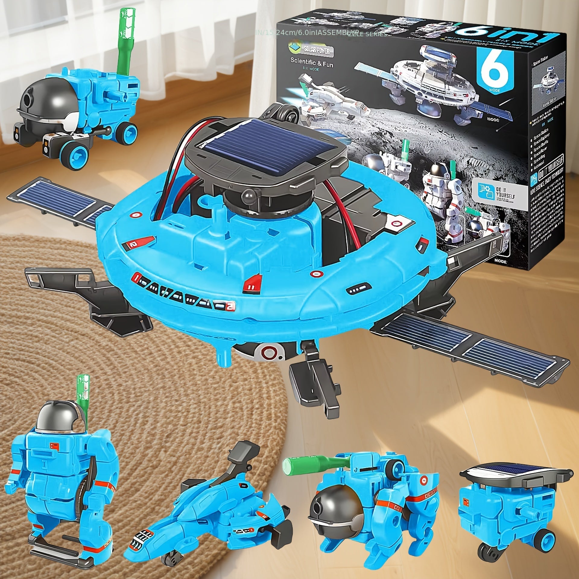 6-in-1 Zonne-Energie Robot Kit – Educatief STEM Speelgoed voor 8-13 Jaar