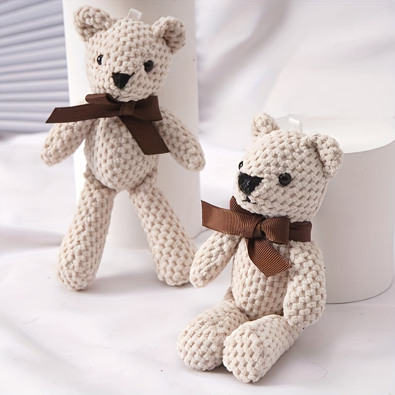 5,9" Schattige Beer Knuffel | Sleutelhanger Pop in Outfit | Ideaal voor Verjaardagen, Bruiloften & Kerstmis