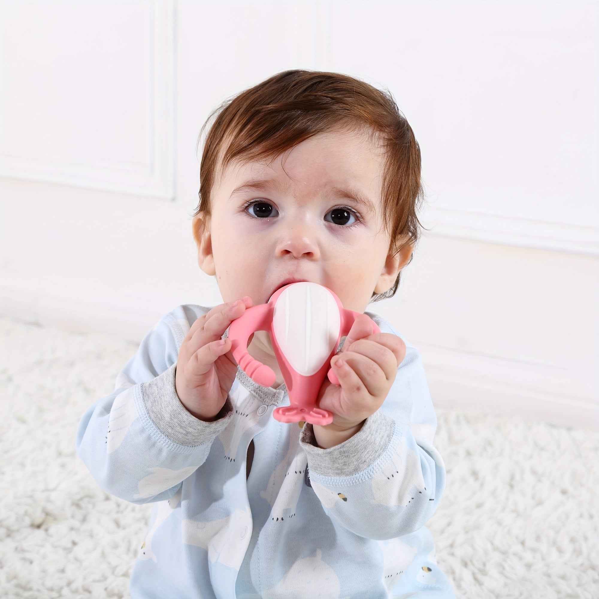 Narwal Bijtring voor Baby's van 3-6 Maanden - Zacht Siliconen Bijtspeeltje en Tandenborstel voor Jongens en Meisjes - Pijnverlichting bij Doorkomende Tandjes