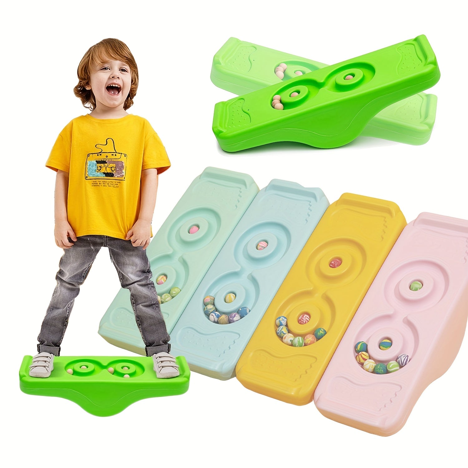 Sensorisch Balansbord voor Kinderen vanaf 3 Jaar - Educatief Evenwichtsbord voor Jongens en Meisjes - Speelgoed Wip met Doolhof voor Coördinatietraining