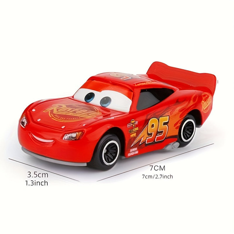 6-delige Auto Speelset met Opslagdoos | Lightning Racewagens Miniatuur Modellen – Ideaal als Verjaardagscadeau voor Kinderen