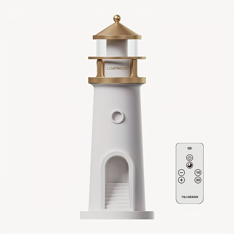 LED Nachtlamp Vuurtoren | Oplaadbaar met Afstandsbediening & Maanprojectie