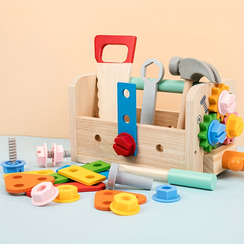 Houten gereedschapskist|STEM bouwspeelgoed – rollenspel 3-6 jaar