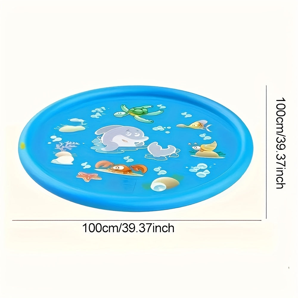 Splash Pad – Sprinkler voor Kinderen 60 Inch | Educatieve Waterspeelmat van PVC voor Peuters & Kleuters | Waterpret voor Tuin & Buiten vanaf 3 Jaar | Zomers Cadeau