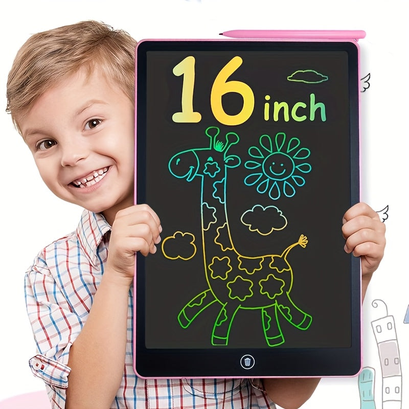 16-Inch LCD Tekenbord met Stylus – Dubbelzijdige Giraffe Teken Tablet | Educatief Kunst Speelgoed voor Kinderen 3-10 Jaar