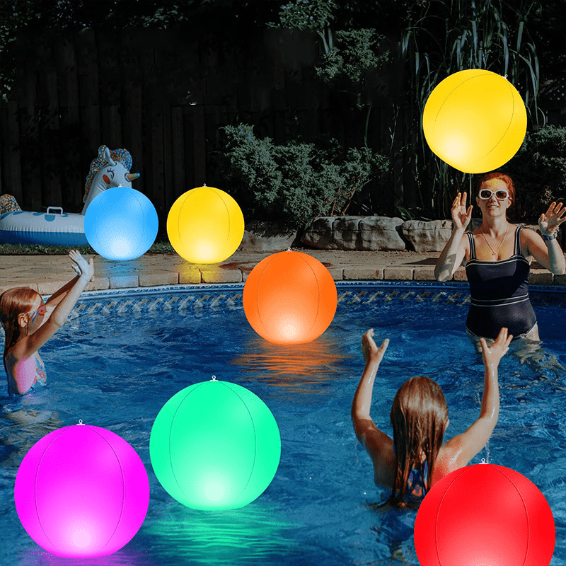 LED Lichtgevende Opblaasbare Bal 16 Kleuren – 16” Glow Bal met Afstandsbediening & Pomp | Waterdicht Feestdecor voor Tuin, Strand, Zwembad & Kerst