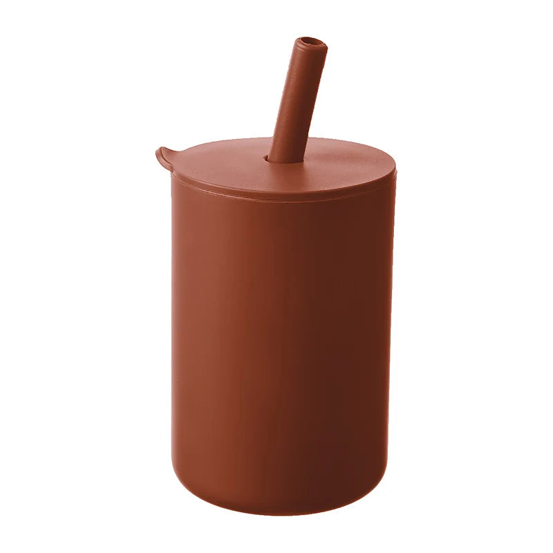 150ml Baby Rietje Mok 5oz Kind Drinkmok Silicone Leren Mok voor Baby en Kind Draagbaar en Handig Voeden Mok