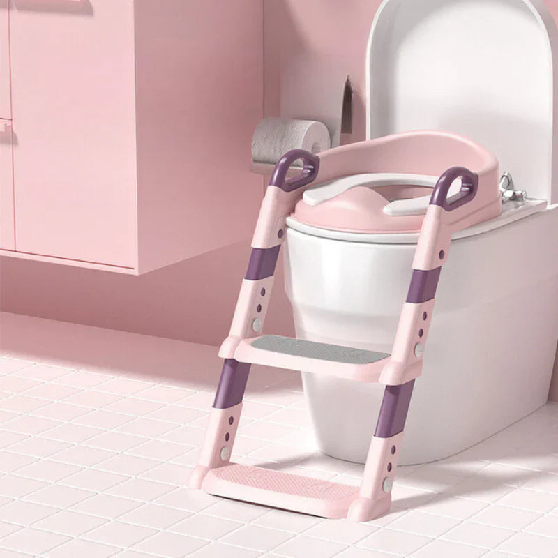 Verstelbare Toiletzitting Pad | Potty Training Zitting met Stapladder met Grip Handvatten voor Peuters