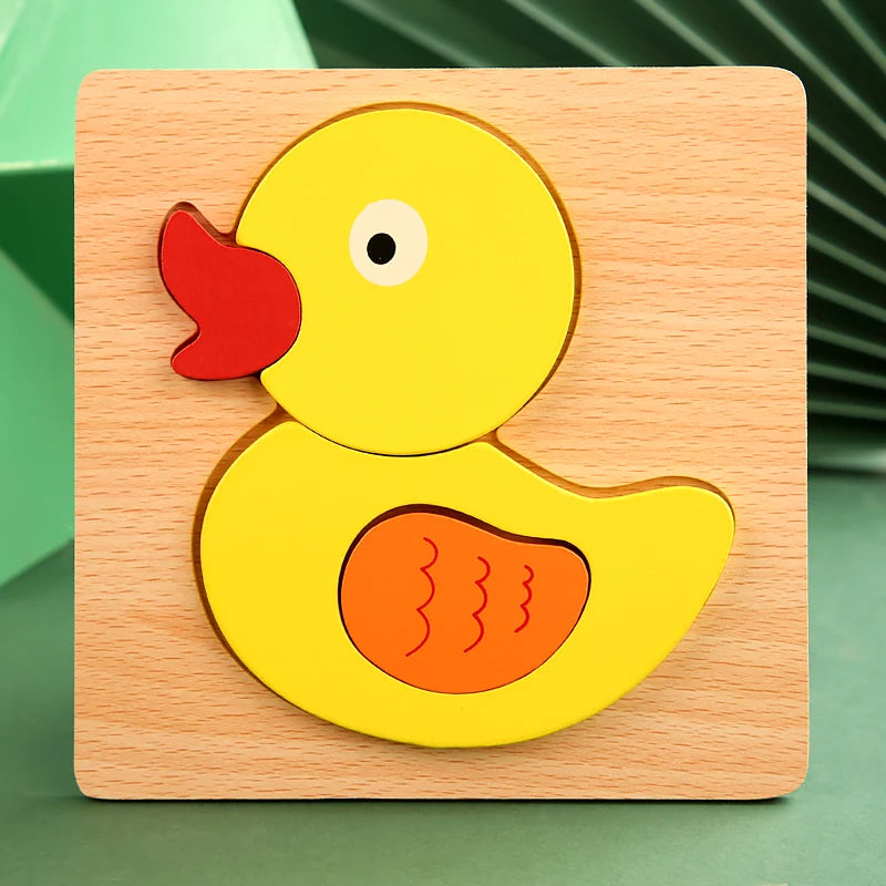 3D Houten Puzzel | Dieren & Verkeer Jigsaw voor Vroeg Leren