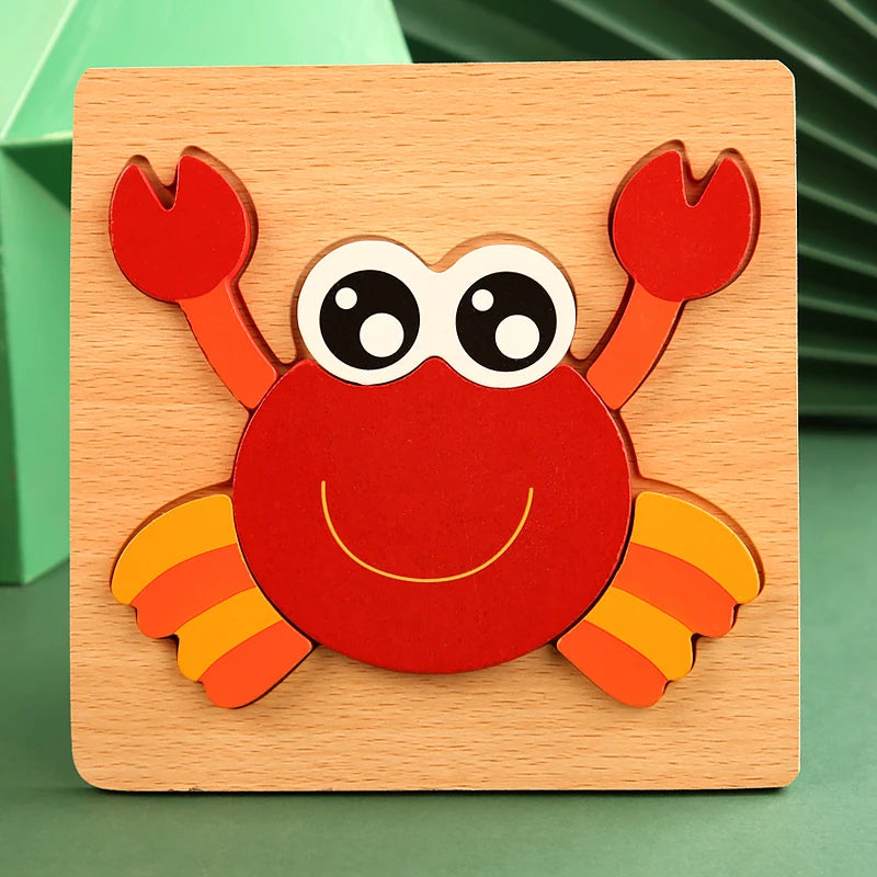 3D Houten Puzzel | Dieren & Verkeer Jigsaw voor Vroeg Leren