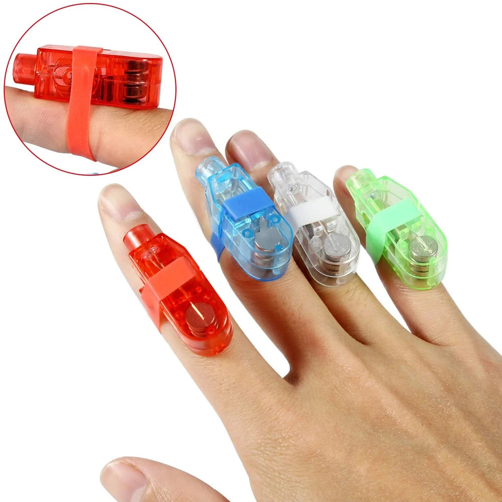 10 Stuks LED Vingerlampen | Oplichtende Ringen voor Kinderen & Volwassenen, Feestartikelen voor Feest & Vakantie