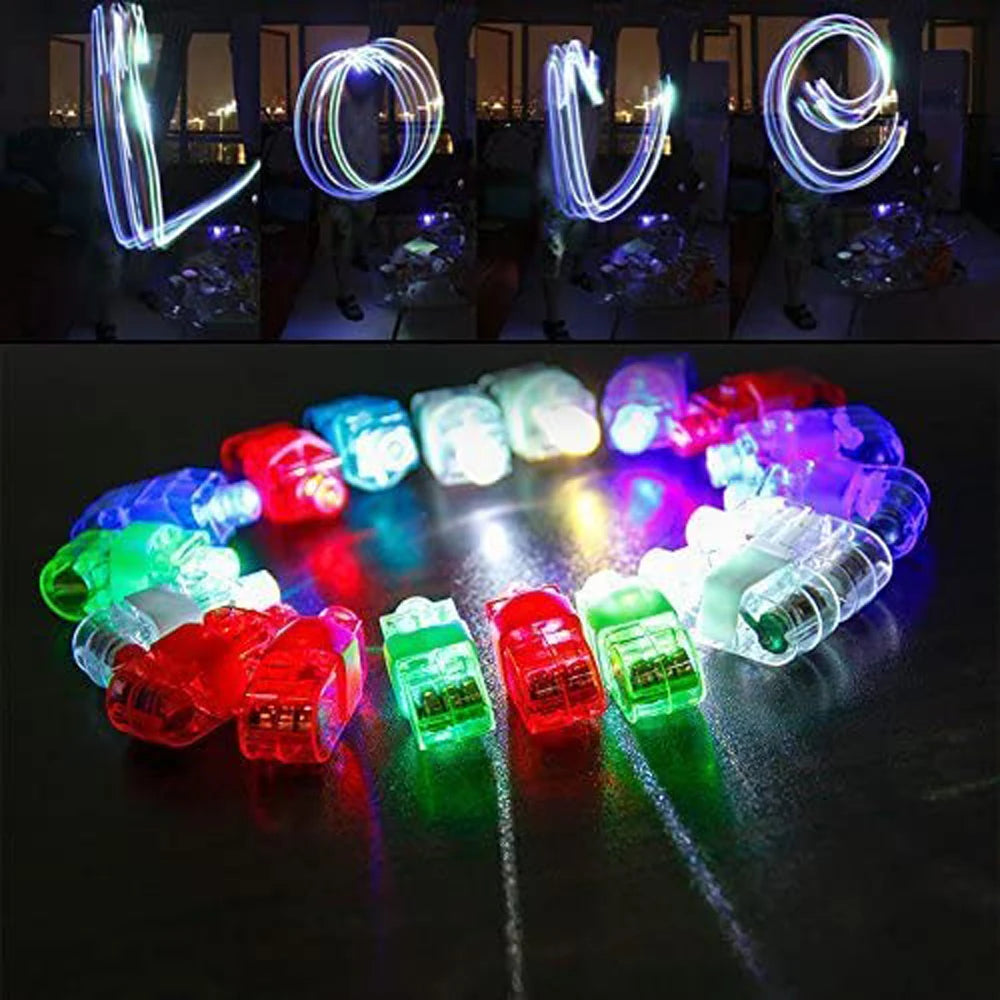 10 Stuks LED Vingerlampen | Oplichtende Ringen voor Kinderen & Volwassenen, Feestartikelen voor Feest & Vakantie