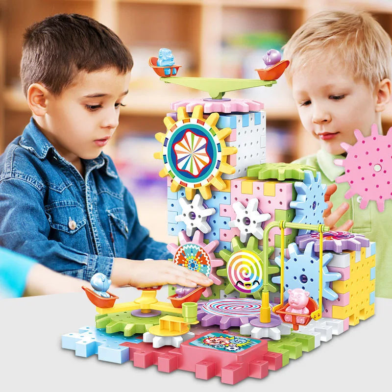 Elektrische Versnellingen 3D Modelbouwstenen | Educatief Bouwspeelgoed voor Kinderen