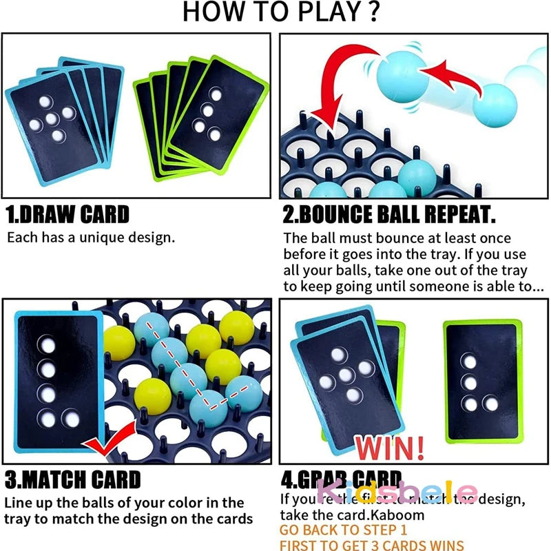 Ball Bounce Spel - Interactief Bordspel voor Ouders en Kinderen - Leuk Feestspel