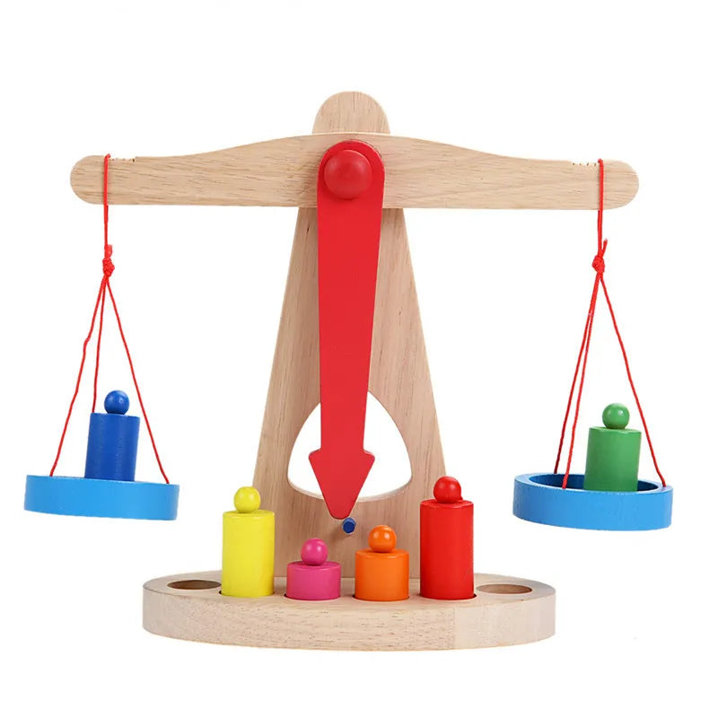 Montessori Houten Weegschaal Speelgoed | Educatief Balansspel voor Kinderen