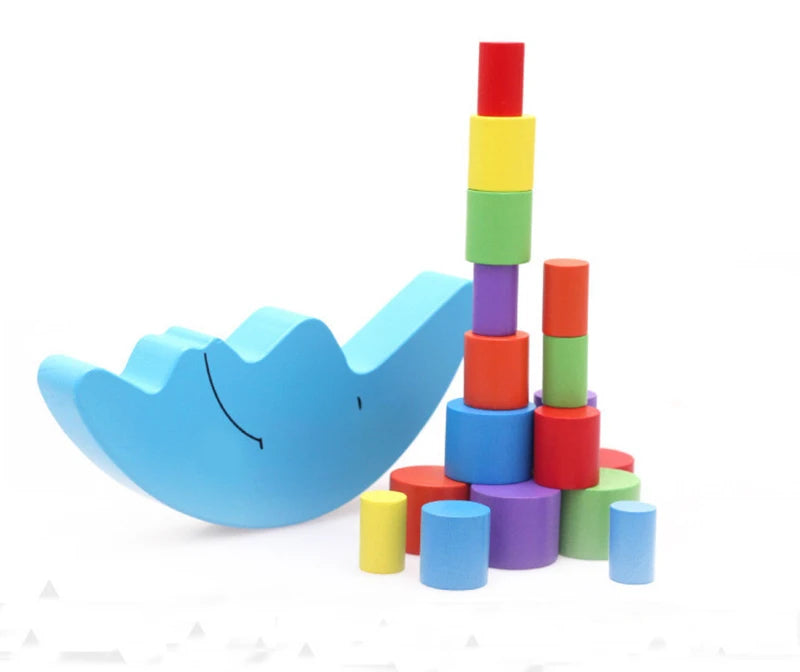 Montessori Houten Maan Balansspel | Educatief Evenwichtsspel voor Kinderen