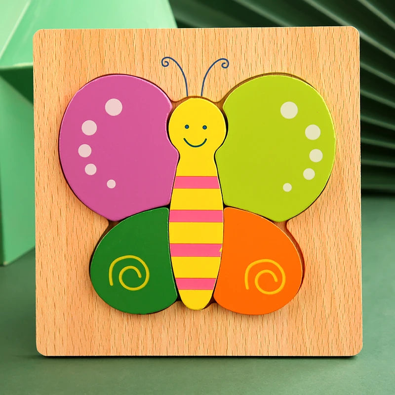 3D Houten Puzzel | Dieren & Verkeer Jigsaw voor Vroeg Leren