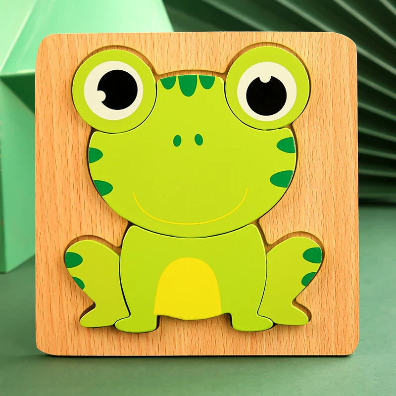 3D Houten Puzzel | Dieren & Verkeer Jigsaw voor Vroeg Leren