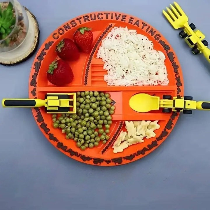 BuildBites Bouwbestek – Educatief en speels bestek voor kinderen tijdens het eten