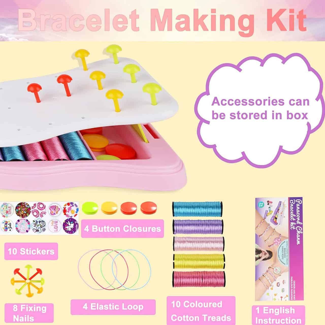 KnitFun Armband Brei Kit voor Kinderen | Creatief DIY Speelgoed | Armbanden Maken