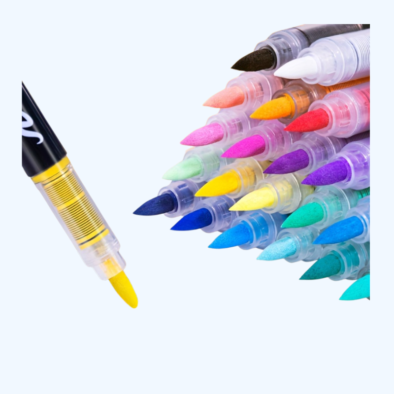 Zachte Acrylverf Pennen - Levendige Kleuren voor Canvas, Hout, Steen, Glas & Meer - Perfect Cadeau voor Creatieve Geesten