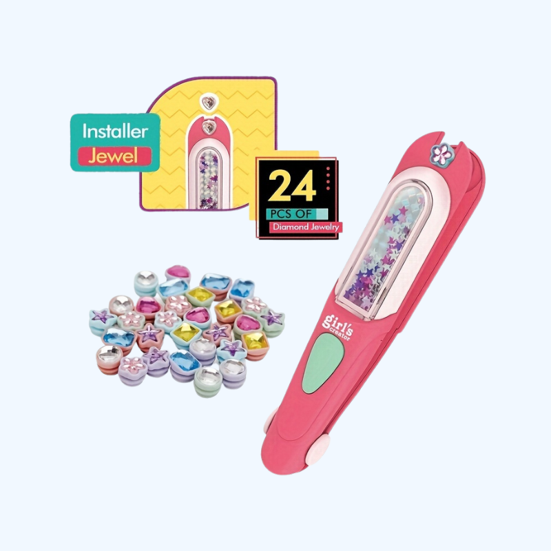 Haarstempel voor Meisjes - Haarjuwelen Set met Herbruikbare Diamanten, Creatieve Haarstyling Tool, Verjaardagscadeau