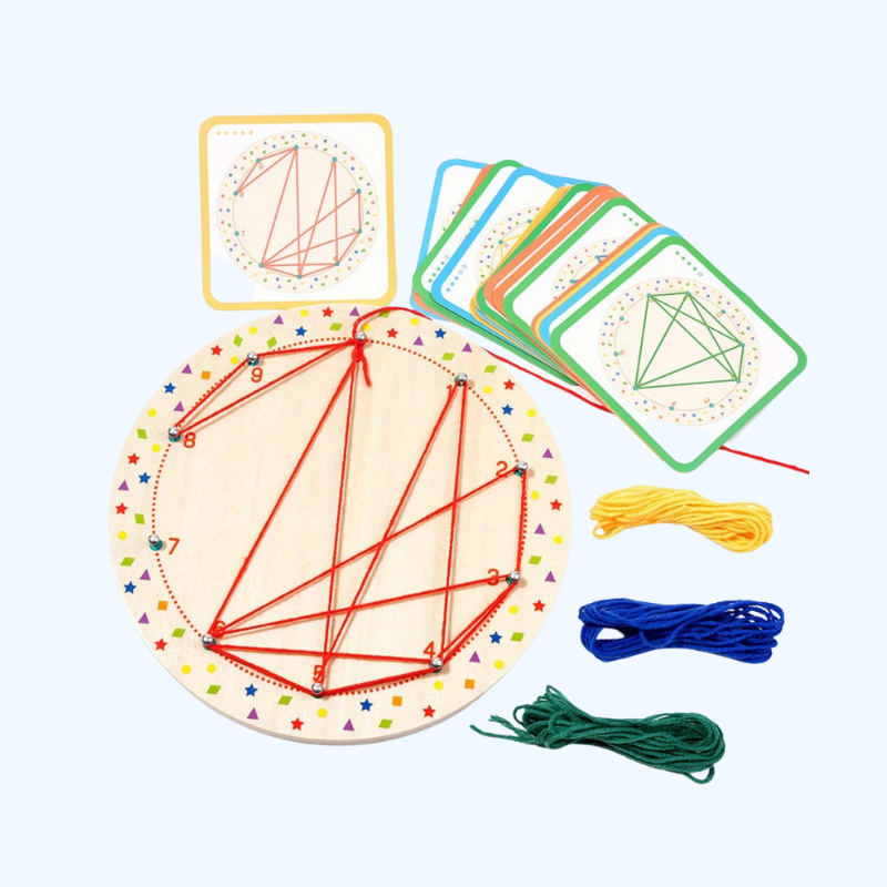 Houten Rijg Speelgoed | Creatieve Vroege Leren Activiteit voor Kinderen