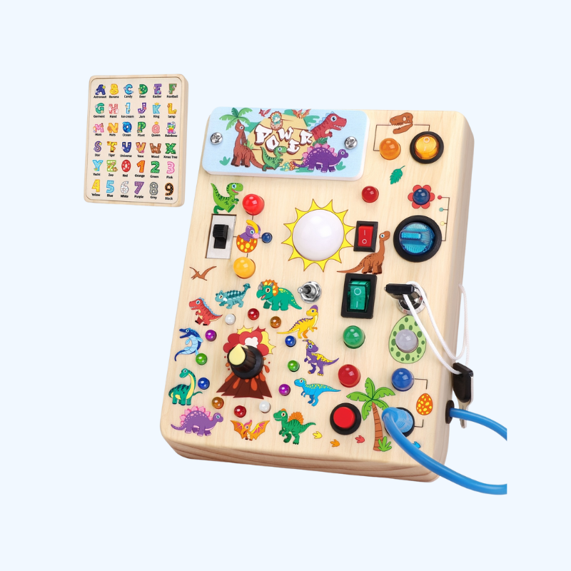 Dinosaurus Busy Board | Educatief Reisspeelgoed voor Jongens (1-3 Jaar)