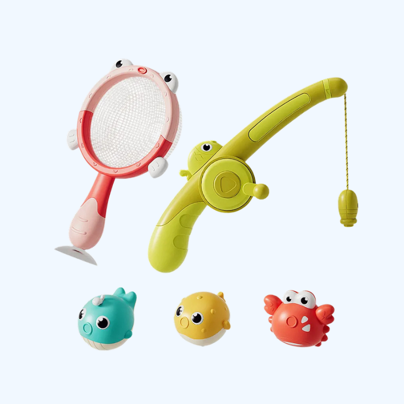 Magnetisch LED Lichtgevend Visspel Bad Speelgoed Set | Hengel & Drijvende Waterspeelgoed voor Peuters, Cadeau voor Kinderen