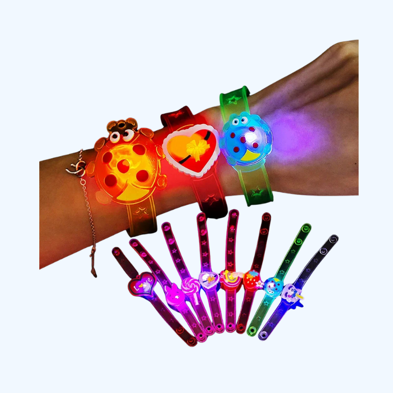 Cartoon Oplichtende Armband | Creatief Horloge met Glitters, Kleine Speelgoedcadeaus voor Kinderen, Feestdecoraties Glow in the Dark