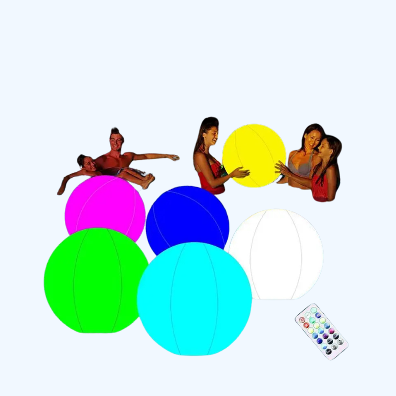 LED Ballon 16 Kleuren - Opblaasbare Verlichte Waterdichte Bal voor Strand, Zwembad, Bruiloften en Tuin