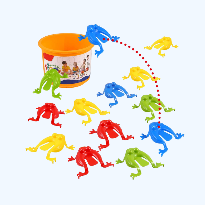 30pcs Press & Jump Kikkers - Stressverlichtend Speelgoed, Interactief Gezinsspel voor Kinderen