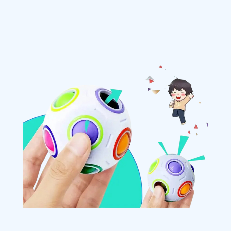 Magische Regenboog Bal - Sensorisch Anti-Stress Kubus Puzzel voor Kinderen en Volwassenen