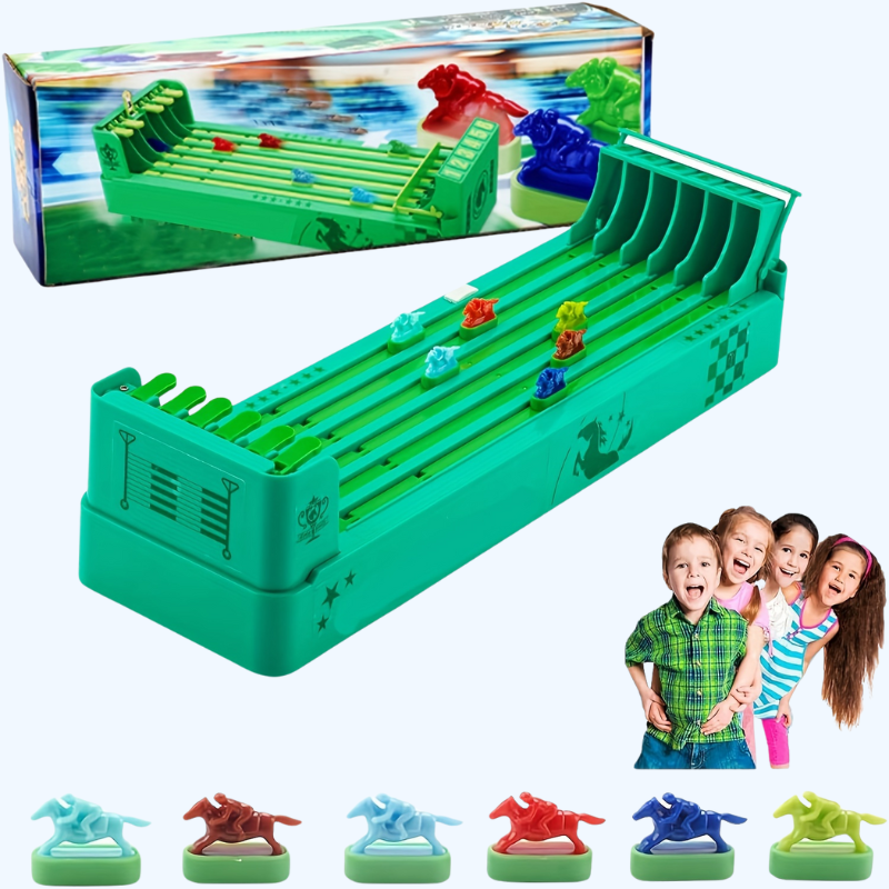 Mini Tafel Paardenrace Spel | Draagbaar en Interactief Gezelschapsspel